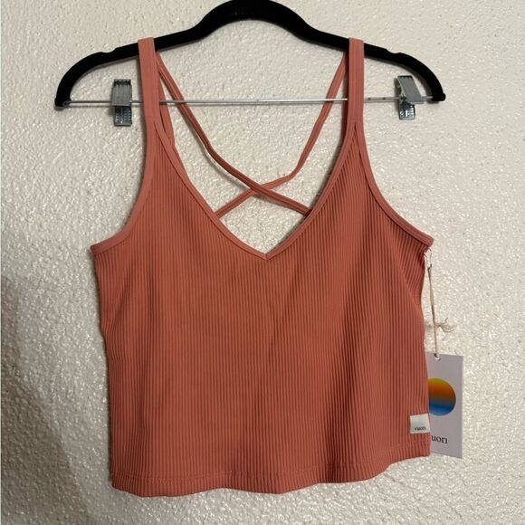 Vuori rib Crop Tank size medium light cinnamon color - Picture 5 of 9